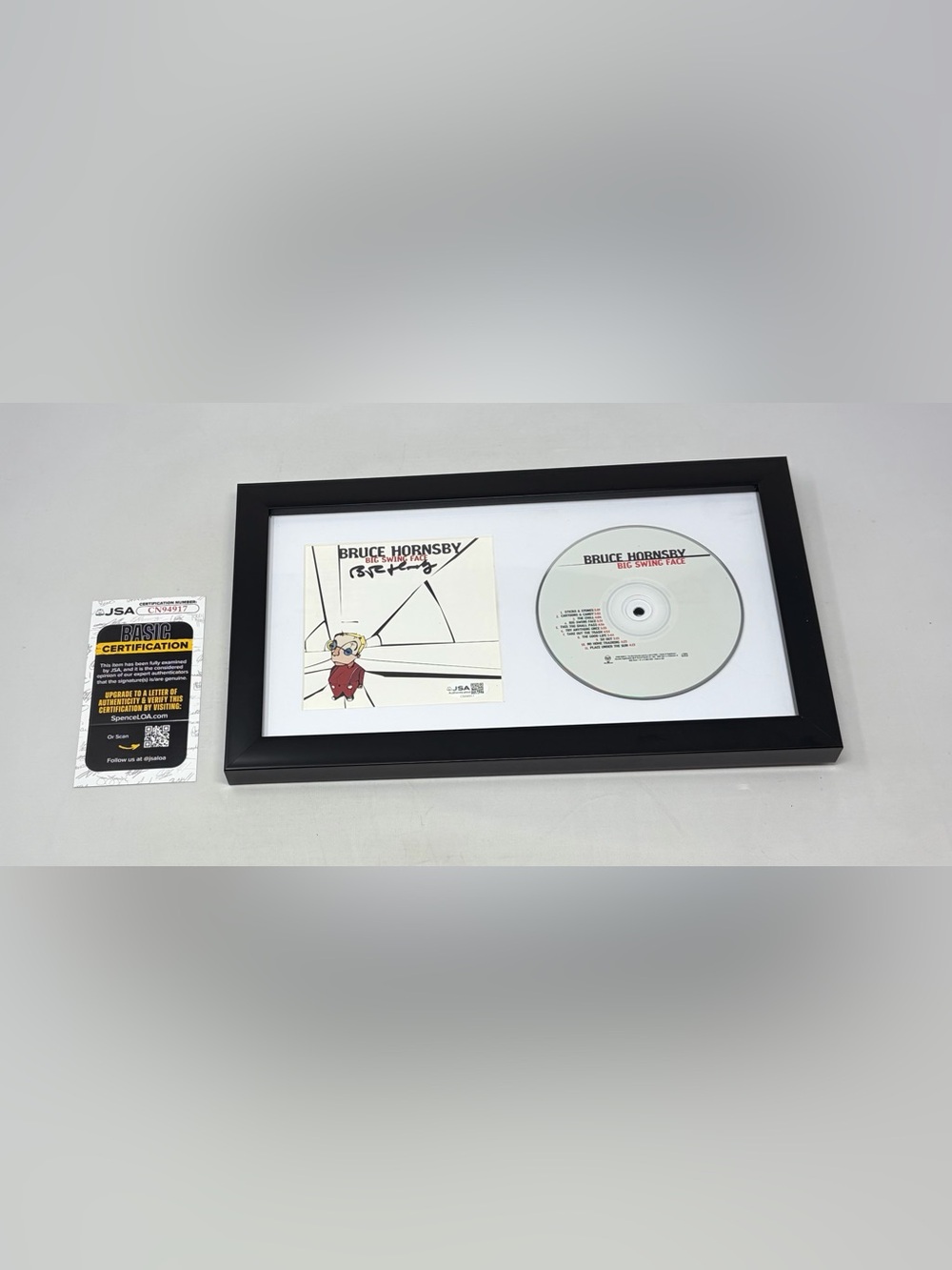Bruce Hornsby signed Big Swing Face CD Cover Framed JSA COA